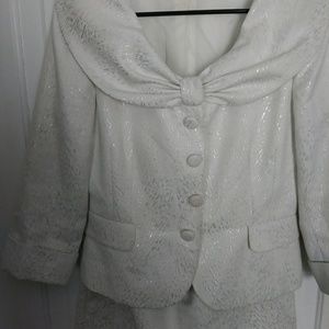 White Tahari Skirt Suit